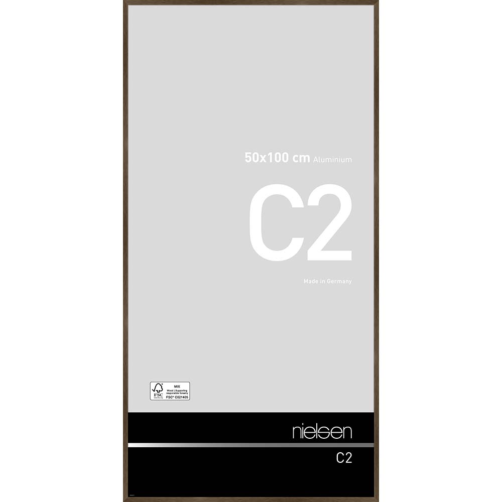 C2 Ambre mat brossé 50 x 100 cm