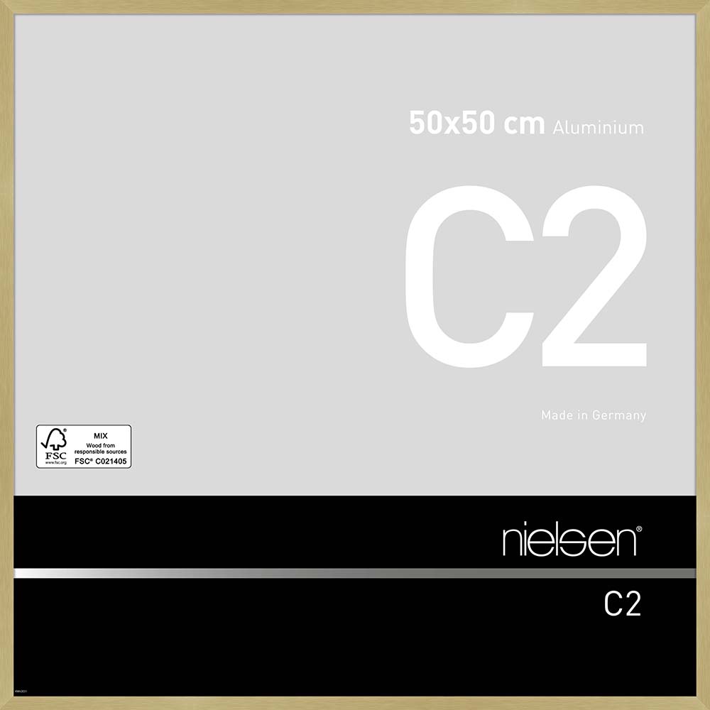 C2 Or mat brossé 50 x 50 cm