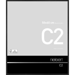 C2 Noir mat brossé 50 x 60 cm