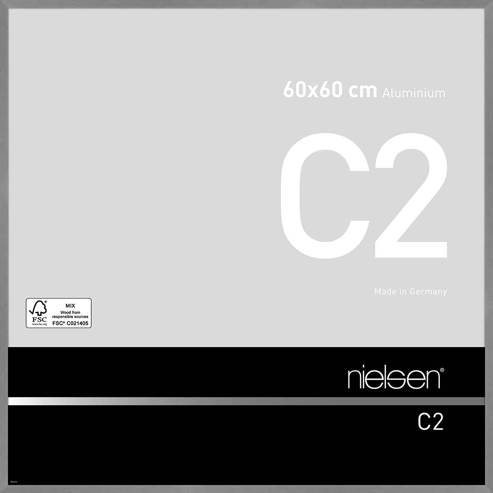 C2 Gris mat brossé 60 x 60 cm