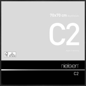 C2 Noir mat brossé 70 x 70 cm