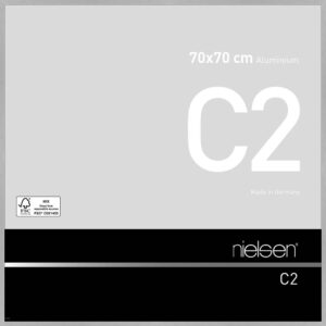 C2 Argent mat brossé 70 x 70 cm